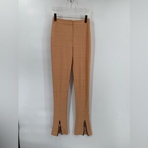 Andersson Bell light orange pants with zipper split flare size xs